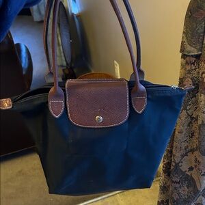 Elegant Blue Long Champ Tote Bag